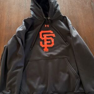 San Francisco Giants Under Armour Black and Orange Hoodie XL
